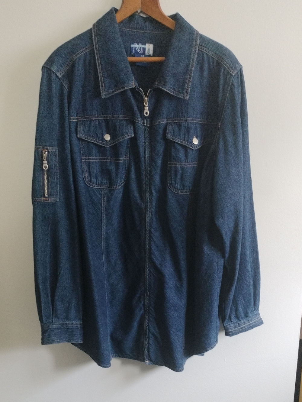 VJ 'Veriza JEANS' Plus Size Dark Denim Jacket Labelled